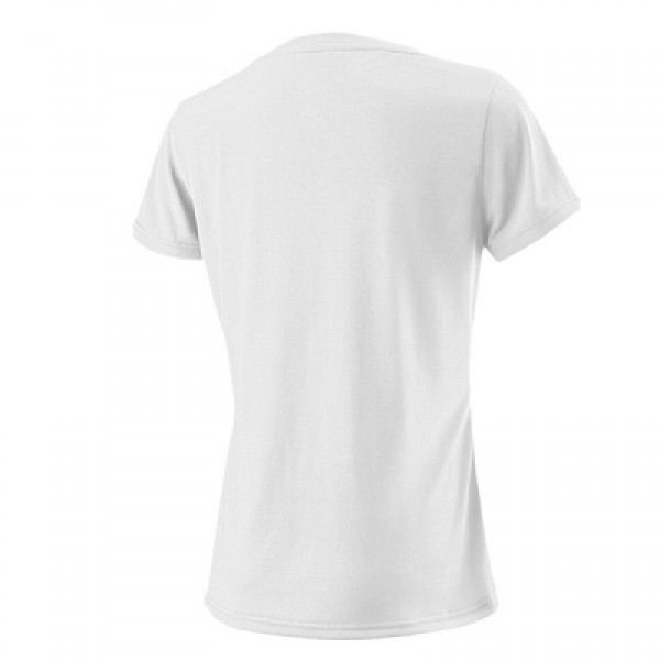 Женская футболка Wilson UWII Script Tech Tee (White/Black) для большого тенниса